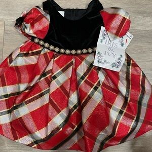 Iris & Ivy Red Plaid Dress Christmas
